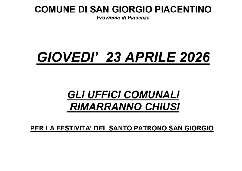 Avviso alla cittadinanza