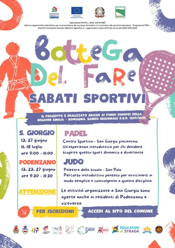 Locandina sabati sportivi